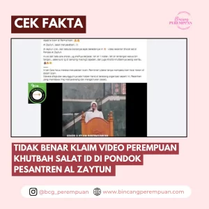 Cek Fakta Klaim Video Perempuan Khutbah