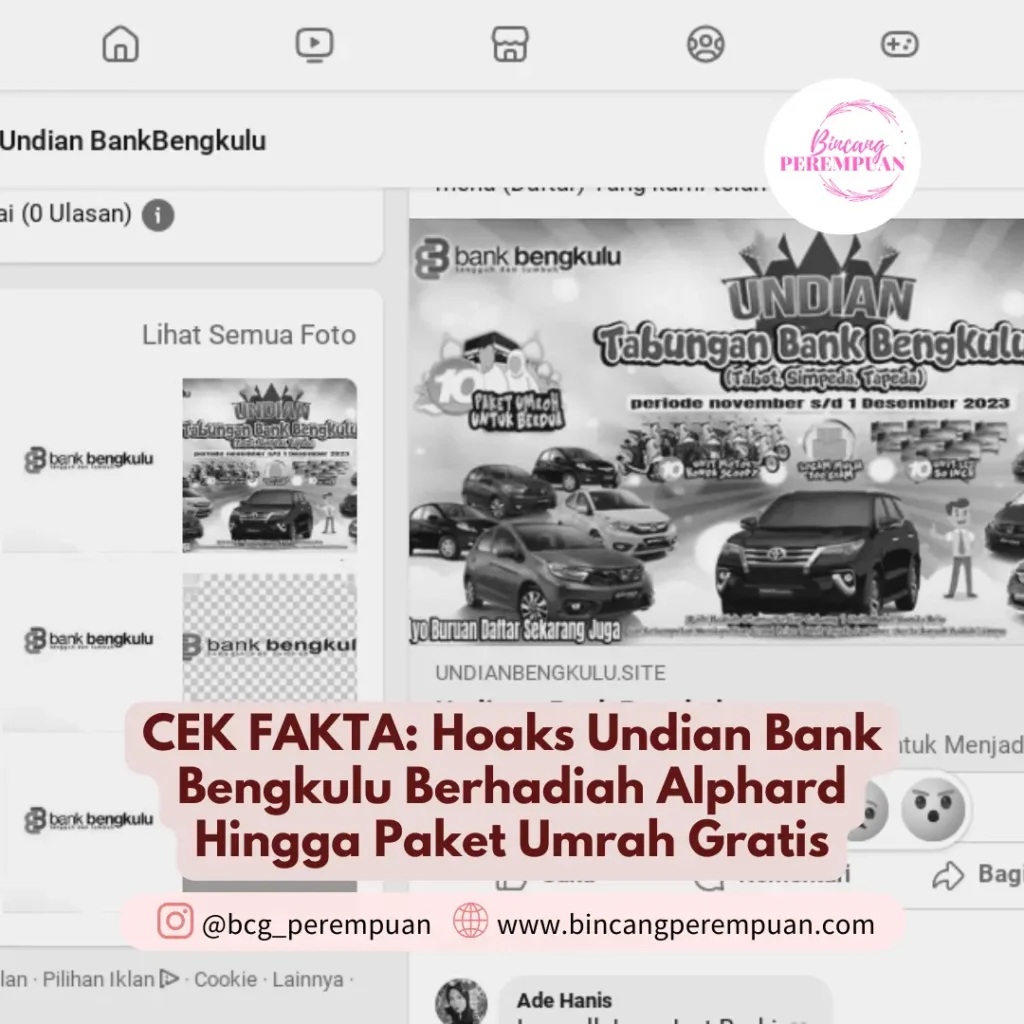 CEK FAKTA: Hoaks Undian Bank Bengkulu Berhadiah Alphard Hingga Paket ...