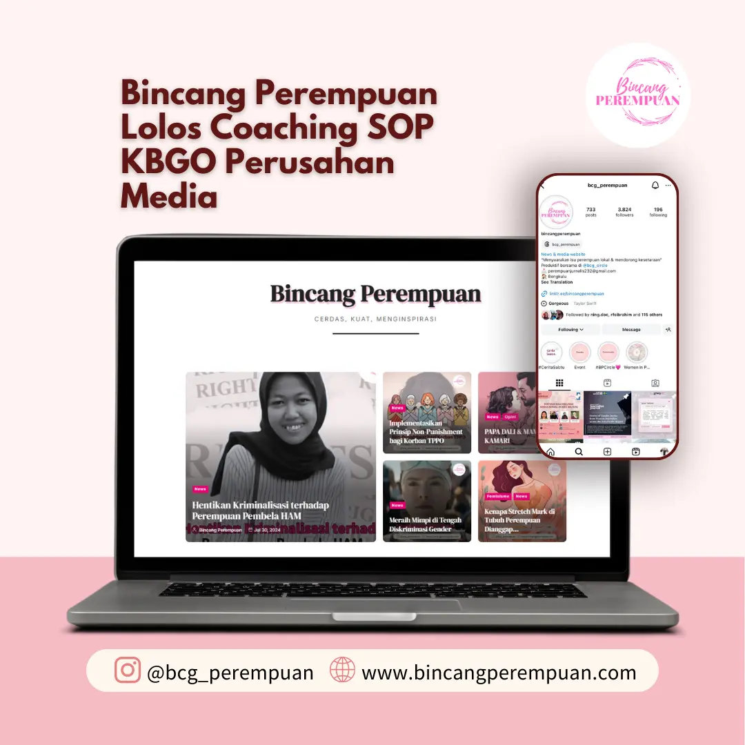 Bincang Perempuan Lolos Coaching SOP KBGO Perusahan Media