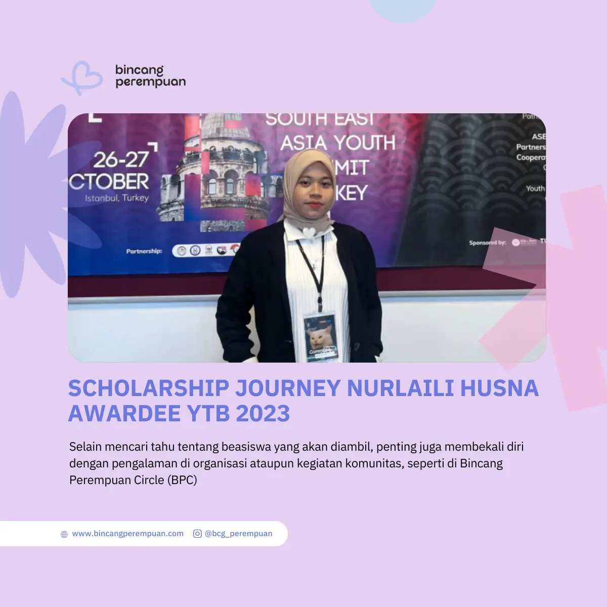 Scholarship Journey Nurlaili Husna Awardee YTB 2023