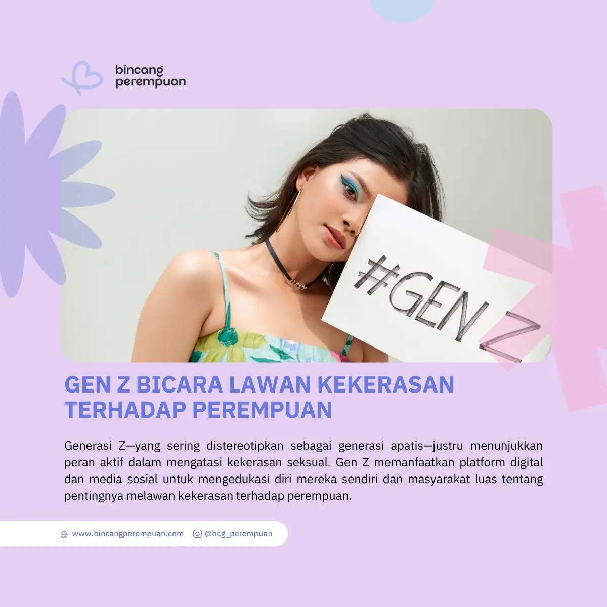 Gen Z Bicara Lawan Kekerasan Terhadap Perempuan 