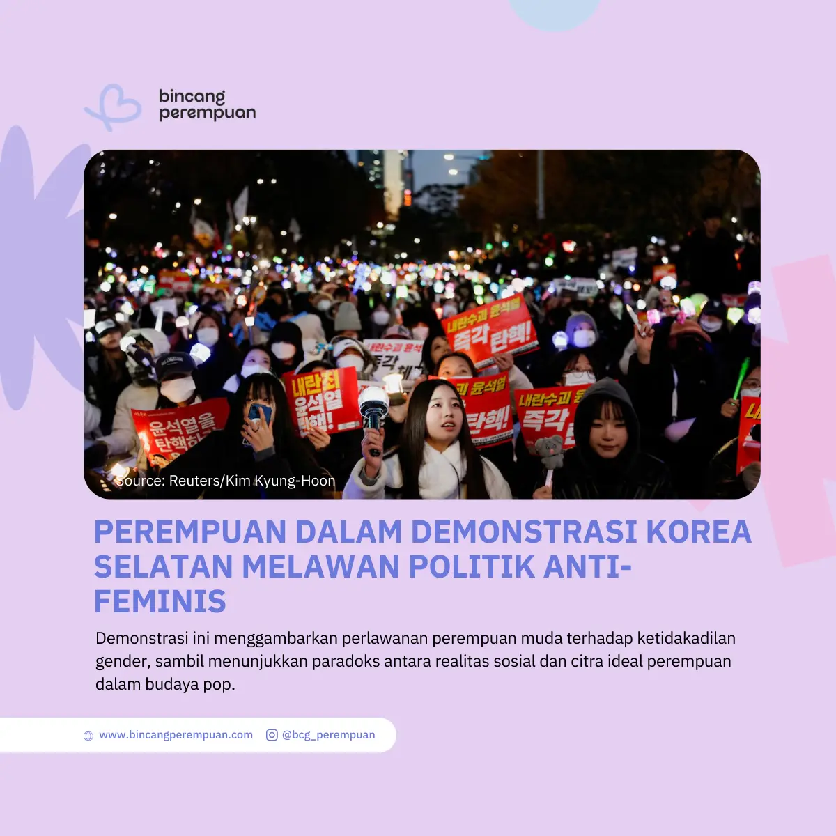 Perempuan dalam Demonstrasi Korea Selatan Melawan Politik Anti-Feminis  (1)