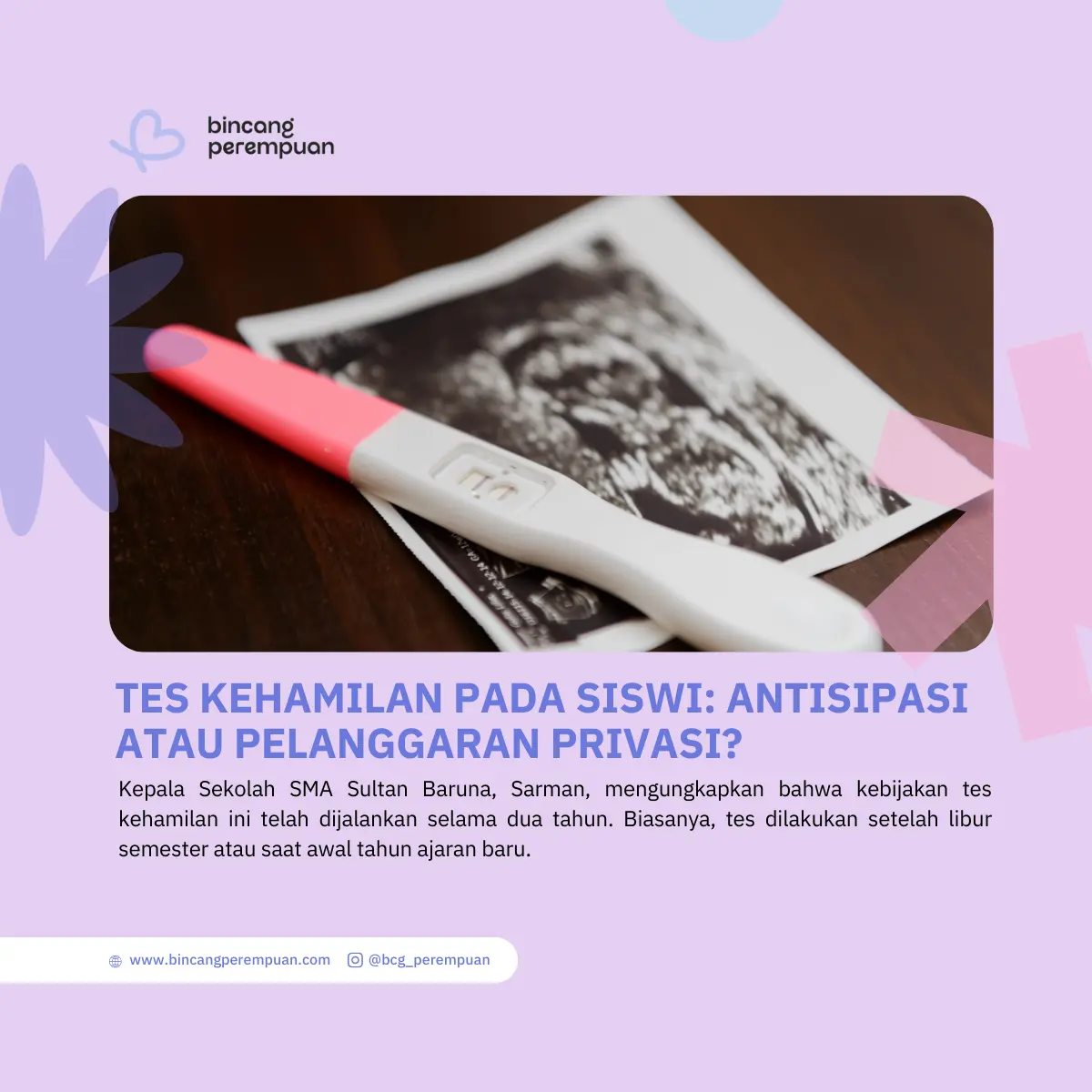 Tes Kehamilan Pada Siswi Antisipasi atau Pelanggaran Privasi