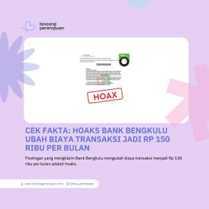 Cek Fakta Hoaks Bank Bengkulu Ubah Biaya Transaksi Jadi Rp 150 Ribu Per Bulan