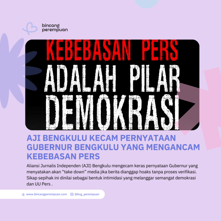 AJI Bengkulu Kecam Pernyataan Gubernur Bengkulu yang Mengancam Kebebasan Pers