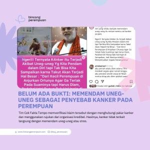 Belum Ada Bukti Memendam Uneg-Uneg sebagai Penyebab Kanker Pada Perempuan