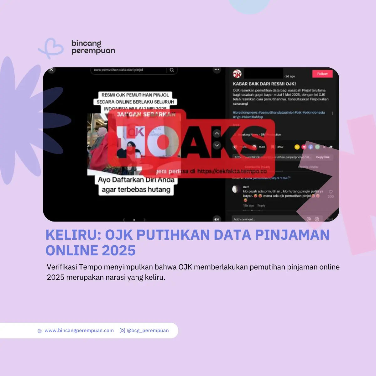 Keliru OJK Putihkan Data Pinjaman Online 2025
