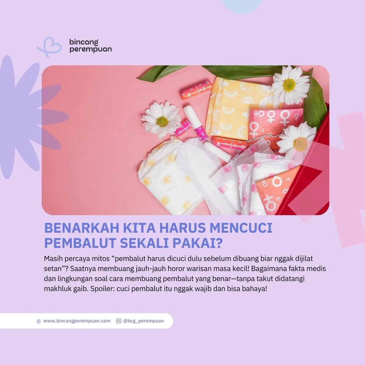 Benarkah Kita Harus Mencuci Pembalut Sekali Pakai